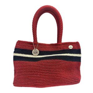 The Sak crochet double handle tote purse bag